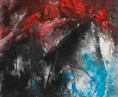 Fred Thieler, Aufbrechendes Schwarz, 1992, Mixed media on canvas