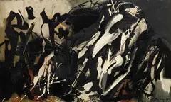 Peter Brüning, Komposition IX. 55, 1955, Oil on cardboard