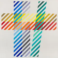 Abweichung by Anton Stankowski, 1990, Acrylic on canvas, sold Jun 2022