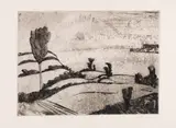 Erich Heckel, Fördelandschaft, 1924, Drypoint and aquatint