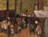 Max Liebermann, Jahrmarkt in Noordwijk, 1912, Oil on canvas