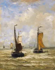 Hendrik Willem Mesdag, Die Rückkehr der Fischer, 1890, Oil on panel