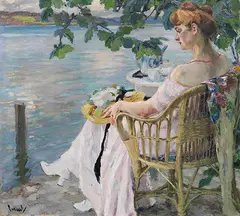 Edward Cucuel, Sommerabend, 1916, Oil on canvas