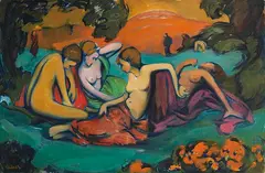 Moritz Melzer, Fröhlicher Sommer (Sommerspiele), Um 1911, Oil on canvas