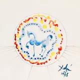 Salvador Dalí, Cheval, pour un projet d'assiette ou plat, 1978, Gouache, sepia, felt tip pen and India ink