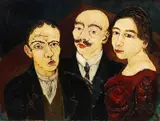 Josef Scharl, Frau mit zwei Männern, 1925, Oil on canvas