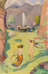 Frühlingstanz by Ludwig von Hofmann, Um 1915, Tempera on canvas, sold Dec 2021
