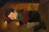 Josef Scharl, Schlafendes Kind, 1928, Oil on canvas
