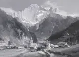 Edward Theodore Compton, Monte Civetta, Um 1895, Gouache on paper, laminated on board