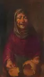 Wilhelm Busch, Alte Frau mit zerbrochenem Krug