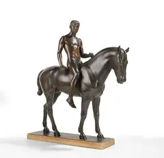 Artur Volkmann, Reiter, Um 1911, Bronze with black-brown patina