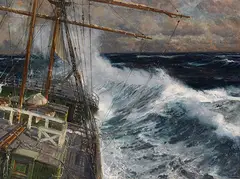 Michael Zeno Diemer, Auf hoher See, Um 1902, Oil on canvas