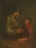 Wilhelm Busch, Sogenannte Arbeitspause (Der schmerzende Daumen)