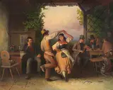 Johann Baptist Wengler, Tanzendes Paar, 1861, Oil on canvas