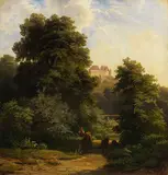 Christian Mali, Blick auf die Schülzburg, 1859, Oil on canvas