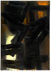 Pierre Soulages, Peinture 92 x 65 cm, 3 août 1954, 1954, Oil on canvas