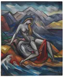 Leda und der Schwan by Wladimir Georgiewitsch von Bechtejeff, 1912, Oil on canvas, sold Dec 2021