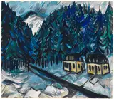 Erich Heckel, Erzgebirgslandschaft im Winter, 1914, Oil on canvas