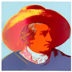 Goethe by Andy Warhol, 1982, Farbserigrafie auf Lenox-Museumskarton, sold Dec 2021