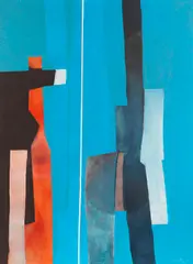 Weiß zwischen Rot und Blau by Fritz Winter, 1969, Oil on canvas, sold Dec 2021