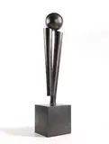 Fritz Koenig, Zwei II (veränderte Fassung), 1972/2006, Bronze with black patina