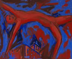 Traum by Helmut Middendorf, 1980, Acrylic on canvas, sold Dec 2021