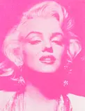 Russell Young, Marilyn - Portrait (reach out and touch faith), 2010, Mixed media on canvas. Acrylic, silkscreen and ...