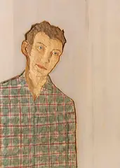 Männerprofil by Stephan Balkenhol, 2003, Relief. Acrylic paint on panel, sold Dec 2021
