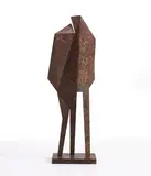 Fritz Koenig, Kleines Paar, 1991, Folded sheet Iron with red-brown patina