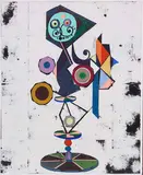 Gert und Uwe Tobias, Untitled (Miro), 2005, Woodcut in colors
