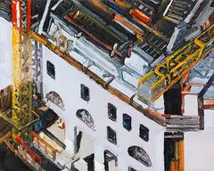 Parisbild 10/ 1 by Ralph Fleck, 1991, Oil on canvas, sold Dec 2021