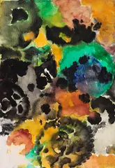Ernst Wilhelm Nay, Ohne Titel, 1965, Aquarell und Farbtusche auf genarbtem Velin