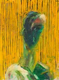 Neo Rauch, Selbstbildnis, 1987, Oil on fibreboard