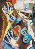 Ernst Wilhelm Nay, Paolo und Francesca, 1946, Gouache