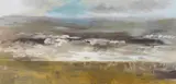 Meer auf Sylt by Rainer Fetting, 2009, Oil on burlap, sold Jun 2021