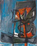 Markus Lüpertz, Komposition, 1984, Oil on canvas