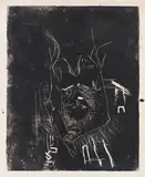 Georg Baselitz, Frau im Fenster, 1979/81, Linocut