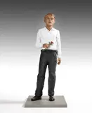 Mann mit Rose by Stephan Balkenhol, 2016, Bronze, with colors, sold Jun 2021