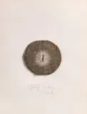 Joseph Beuys, Fingernägel (2 Monde), Ca. 1969/70, Collage. Felt, fingernails and fat on firm paper