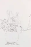 Andy Warhol, Flowers (Black and White), 1974, Graphite drawing