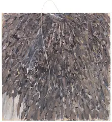 Gerhard Hoehme, Muddle, 1982, Acrylic on canvas with PE string