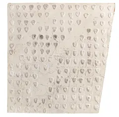 Reliefbild by Herbert Zangs, 1970, Mixed media. White paint with additive of fiber..., sold Jun 2021