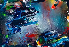 Christian Awe, Eruption, 2017, Mixed media on canvas