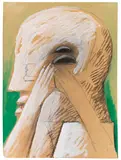 Kopf in Kopf by Horst Antes, 1965, Watercolor, gouache and chalks over pencil, sold Jun 2021