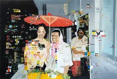 Untitled (From the Series: Computer Controlled by Pig's Brain) by Zheng Guogu, 2003, Oil on canvas, sold Jun 2021