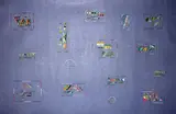 Zheng Guogu, Computer Controlled by Pig's Brain No. 69, 2006, Oil on felt