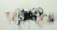 Matt Greene, The Pollinators, 2005, Mixed media. Acrylic, collage, graphite on canvas