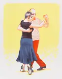 Anke Doberauer, Leentje & Sauro, 2014, Lithograph in colors