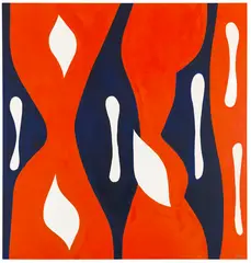 Ernst Wilhelm Nay, Doppelspindel-Rot, 1967, Oil on canvas