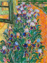 Blaue Iris by Erich Heckel, 1908, Oil on canvas, sold Jun 2021
